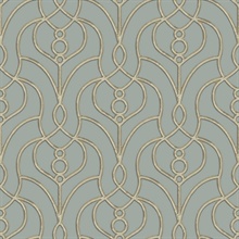 Dusty Blue Divine Trellis Wallpaper