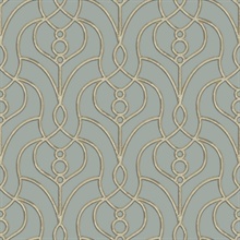 Dusty Blue Divine Trellis Wallpaper