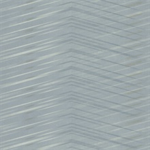 Dusty Blue Glistening Abstract Gradient Chevron Wallpaper