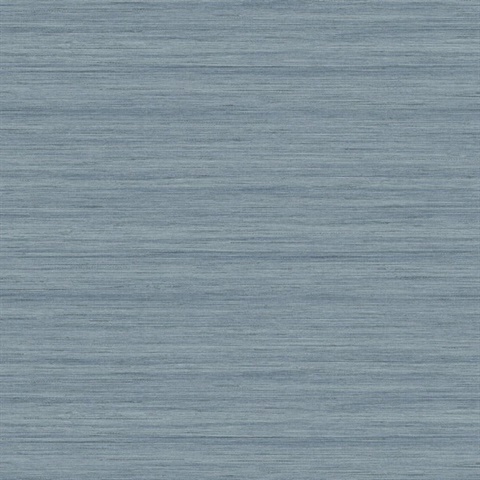 Dusty Blue Textured Horizontal Silk Wallpaper