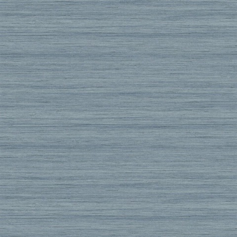 Dusty Blue Textured Horizontal Silk Wallpaper