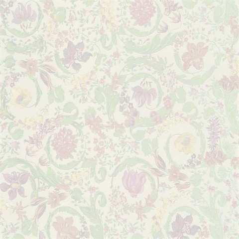 Dusty Rose Empress Versace Italian Wallpaper