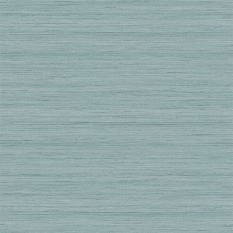 Dusty Teal Textured Horizontal Silk Wallpaper