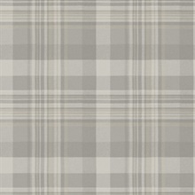 Dutton Plaid Grey Wallpaper