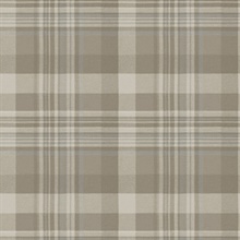 Dutton Plaid Light Brown Wallpaper
