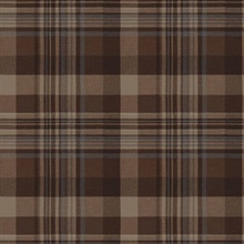 Dutton Plaid Rust Flannel Wallpaper
