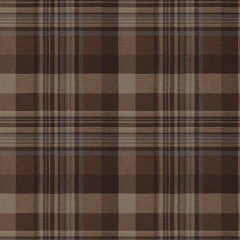 Dutton Plaid Rust Wallpaper