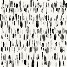 Dwell Black and White Vertical Paint Brushstrokes Wallpaper