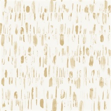 Dwell Gold Vertical Paint Brushstrokes Wallpaper