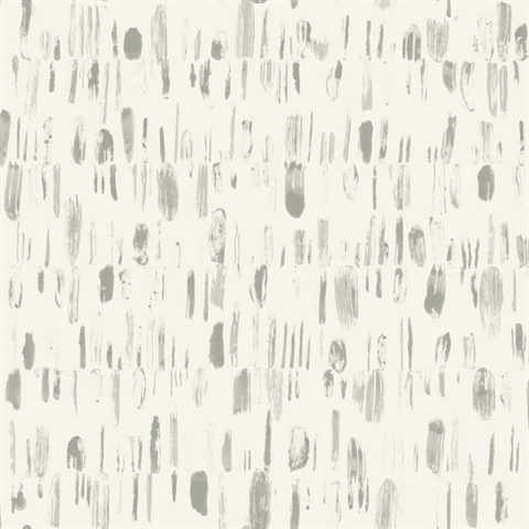 Dwell Grey Vertical Paint Brushstrokes Wallpaper