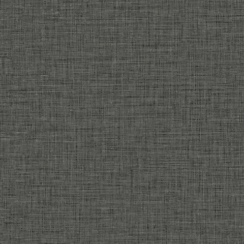 Easy Linen 54 Smoky Black Commercial Wallpaper