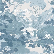 Eden Blue Crane Lagoon Bird Wallpaper