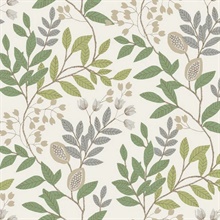Eden Retreat Beige and Green Wallpaper