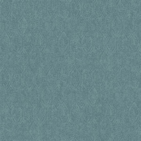 Edsel Blue Faded Moasic Tiles Wallpaper
