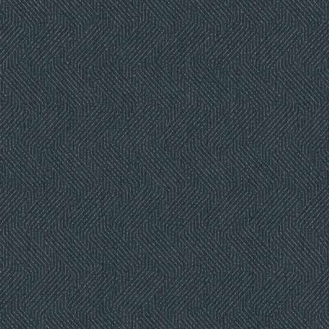 Elbert Navy Blue Vertical Textured Zig Zag Wallpaper