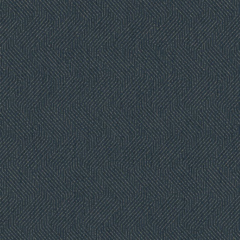 Elbert Navy Blue Vertical Textured Zig Zag Wallpaper