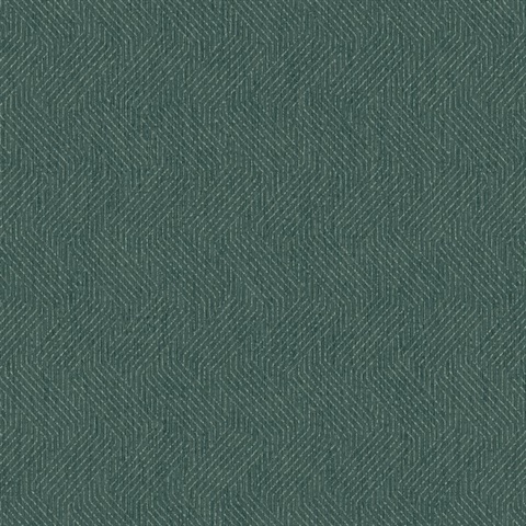 Elbert Teal Vertical Textured Zig Zag Wallpaper
