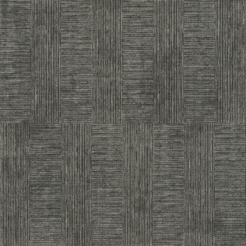 Eldorado Black Geometric Woven Fabric Wallpaper