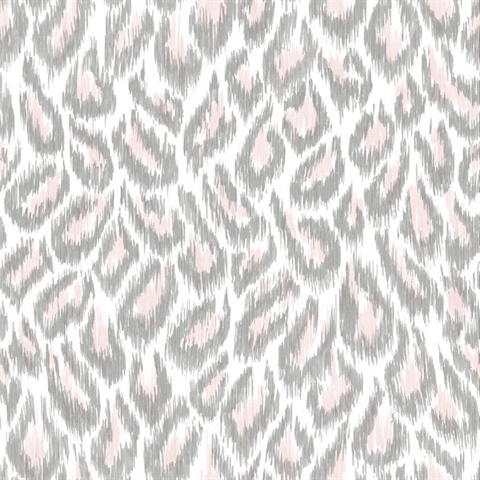 Electra Blush Leopard Spot Textured String Wallpaper