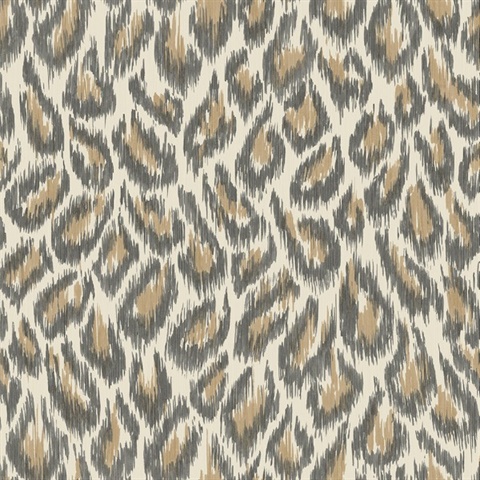 Electra Bronze Leopard Spot Textured String Wallpaper