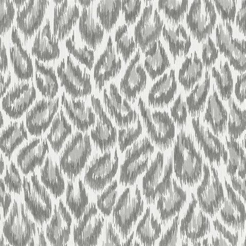 Electra Grey Leopard Spot Textured String Wallpaper