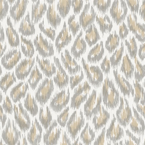 Electra Wheat Leopard Spot Textured String Wallpaper