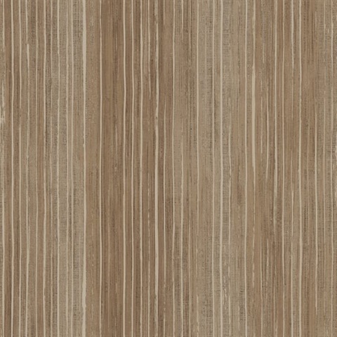 Bronze Brown Elegant Vertical Stripe Wallpaper