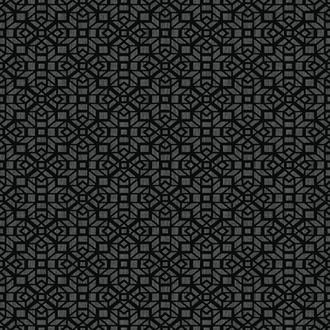 Element Black Mosaic Wallpaper