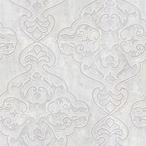 Elena Platinum Damask