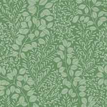 Elin Green Berry Leaf  Wallpaper