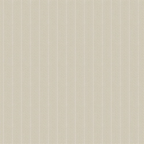 Elkan Stripe Beige Herringbone Wallpaper