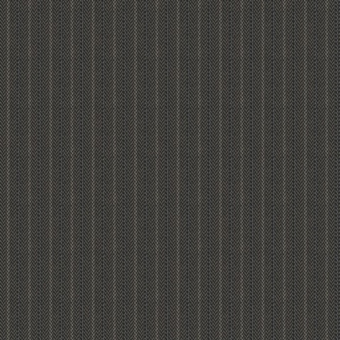 Elkan Stripe Black Herringbone Wallpaper