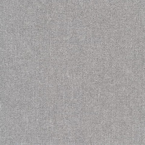 Ella Dark Grey Faux Fabric Commercial Wallpaper