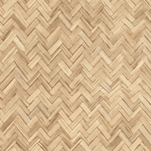 Ellery Wheat Herringbone Wallpaper