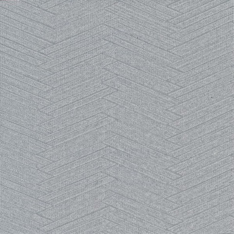 Ellington Dark Grey Herringbone Commercial Wallpaper