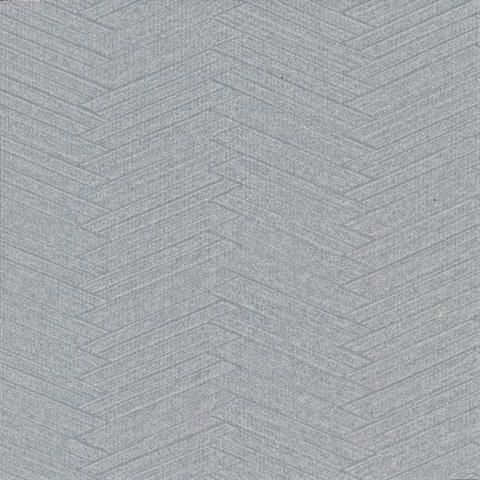Ellington Dark Grey Herringbone Commercial Wallpaper