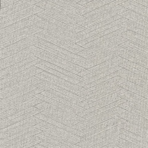 Ellington Taupe Herringbone Commercial Wallpaper