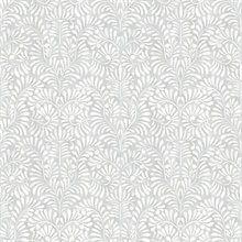 Elma Sterling Fiddlehead Weathered Leaf Trellis Wallpaper