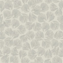 Elora Abstract Leaf Grey Wallpaper