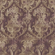 Elsa Blackberry Ornate Damask