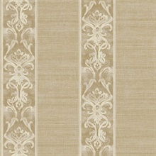 Elsa Gold Alternating Damask Stripe