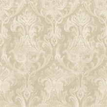 Elsa Wheat Ornate Damask