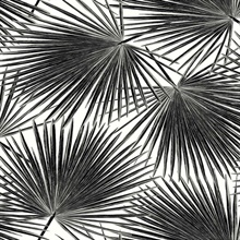 Elvis Inky Modern Large Palm Wallpaper