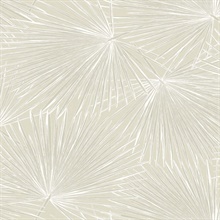 Elvis Ivory Modern Large Palm Wallpaper