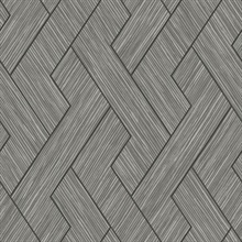 Ember Grey Textured Geometric Basketweave Wallpaper