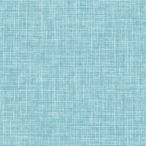 Emerson Aqua Crosshatch Wallpaper