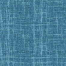 Emerson Blue Faux Linen Textured Wallpaper