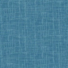 Emerson Blue Faux Linen Textured Wallpaper