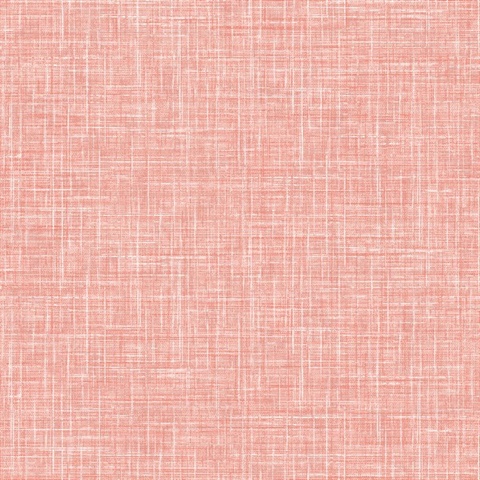 Emerson Coral Crosshatch Wallpaper