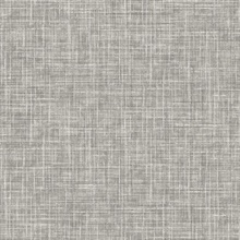 Emerson Grey Faux Linen Textured Wallpaper
